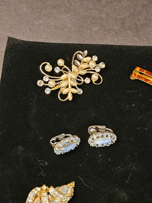 3 pair earrings sets 3 pins plus 2 other items, Antiques, David's Antiques and Oddities