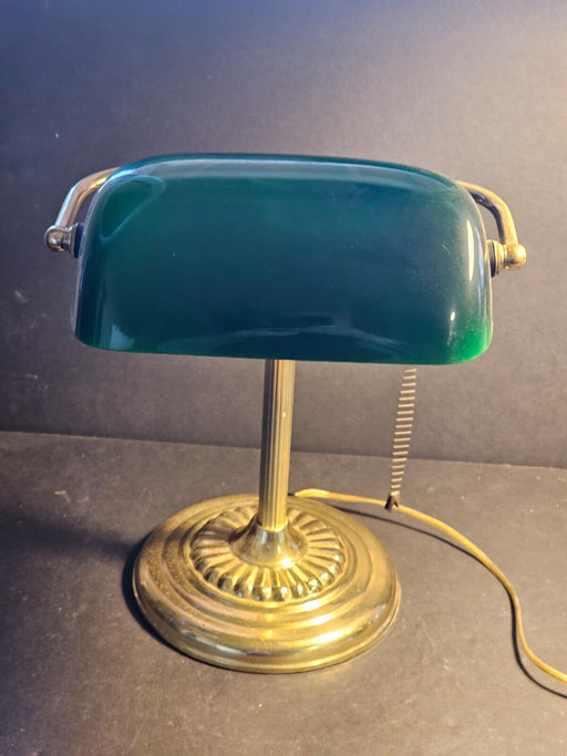 Desk light green shade 12" high 10 " wide 1980s works great as found, Antiques, David's Antiques and Oddities