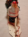 Santa sleigh with paper mache santa 1940s/50 as found/on wood base, Antiques, David's Antiques and Oddities