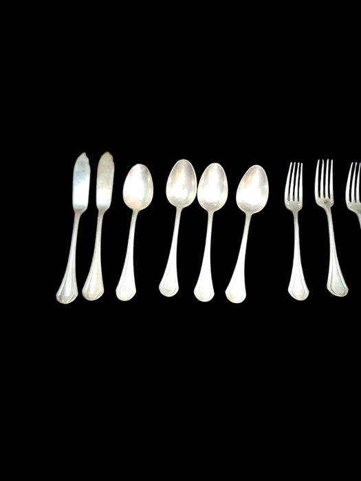 RAR (Reichsautobahn) 2-knives , 3-forks, 2-spoons, by French maker Christofle, Antiques, David's Antiques and Oddities