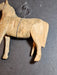 Super Primitive hand carved horse christmas ornament or toy early 1900s 1 broken, Antiques, David's Antiques and Oddities