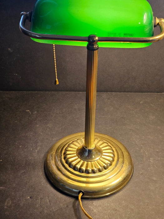 Desk light green shade 12" high 10 " wide 1980s works great as found, Antiques, David's Antiques and Oddities