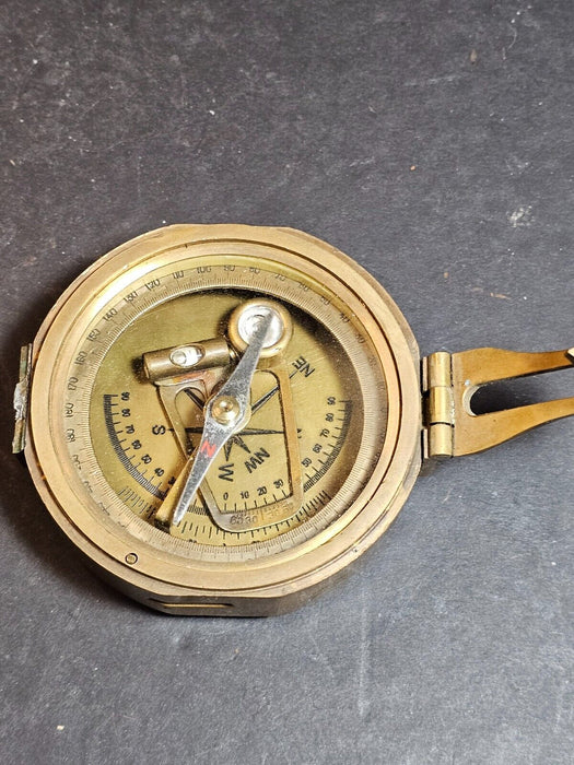 Britton Compass 3' diameter, Brass works, hinge needs repair broken glass, Antiques, David's Antiques and Oddities