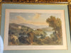 3 /T. Allom Hand Colored Lithographs/  7x9 frames have some damage see pics, Antiques, David's Antiques and Oddities