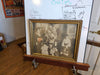 Early victorian christmas photo with tree 19x23 Framed as found under glass, Antiques, David's Antiques and Oddities