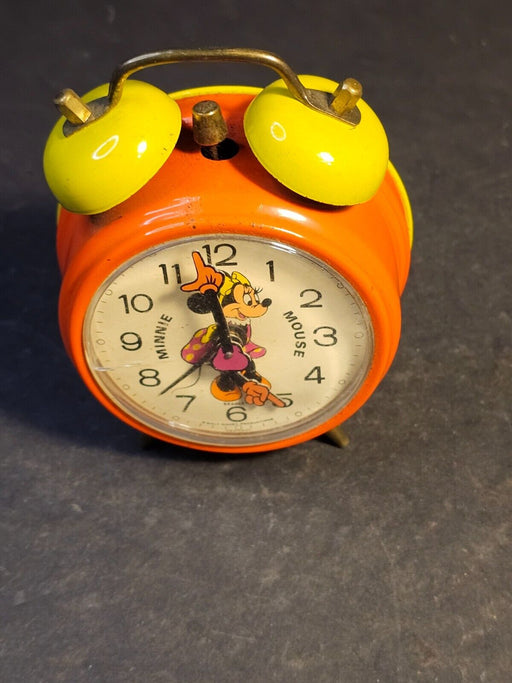 Minnie mouse clock by Bradly made in germany/runs and rings/tin/, Antiques, David's Antiques and Oddities