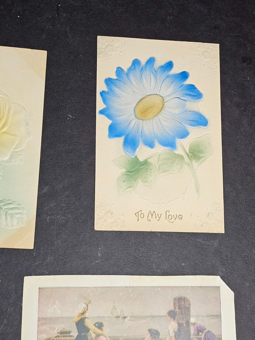 8 Early 1900s postcards 3x5 floral and historical images, Antiques, David's Antiques and Oddities