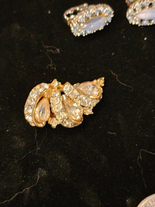 3 pair earrings sets 3 pins plus 2 other items, Antiques, David's Antiques and Oddities