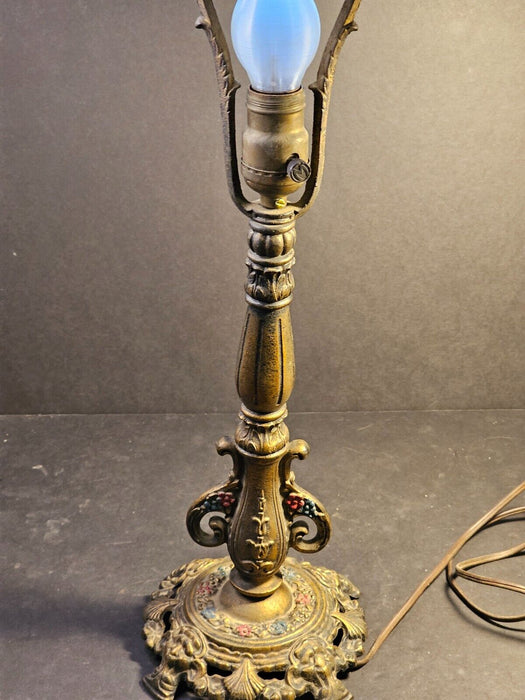 Outstanding 1920s table lamp/22 " cast and decorated still works/ needs a shade/, Antiques, David's Antiques and Oddities