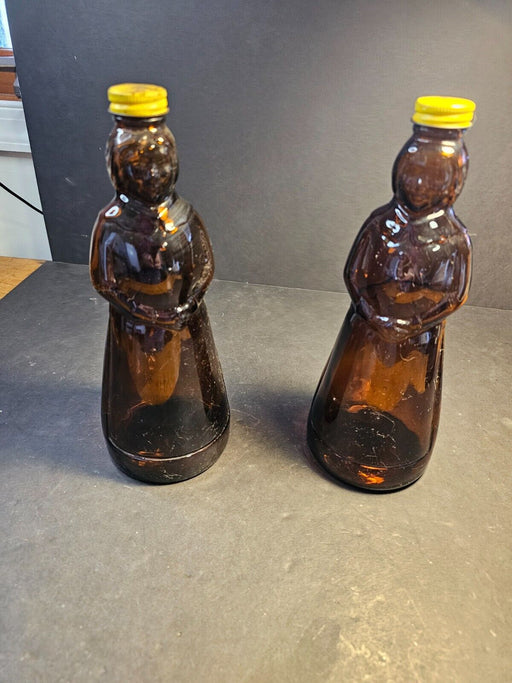 2 /10 " amber Mrs. butterworth bottles/price on one 77Cents/cool, Antiques, David's Antiques and Oddities