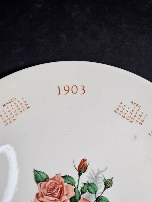 1903 10" calender plate Flaherty Jewelers, Antiques, David's Antiques and Oddities