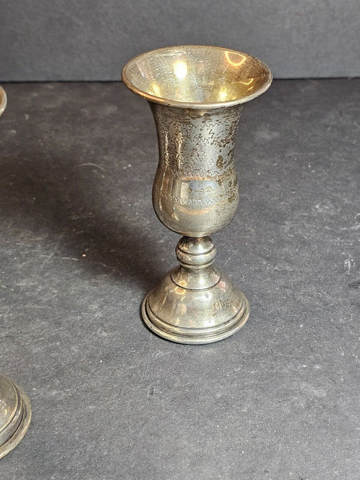 3 Sterling Silver Kiddush Cups Tallest are approx 2 1/2" in diameter, Antiques, David's Antiques and Oddities