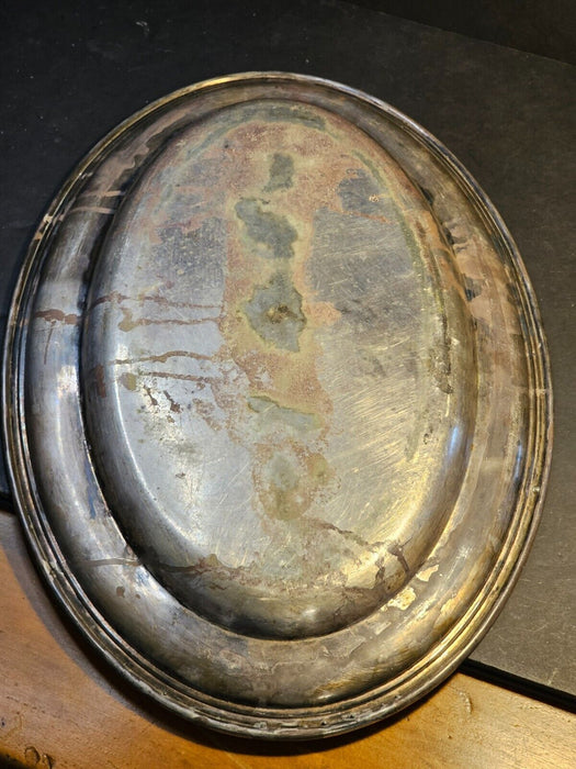 German meat platter/ silver plate/ 12 x18, Antiques, David's Antiques and Oddities