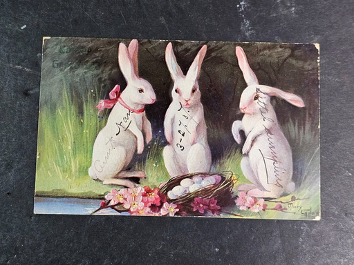 Early 1900s postcards easter holidays 3x5 used, Antiques, David's Antiques and Oddities