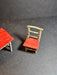 Early 1900s hand made table and chair faux painted like birch  Aprox. 6" each, Antiques, David's Antiques and Oddities