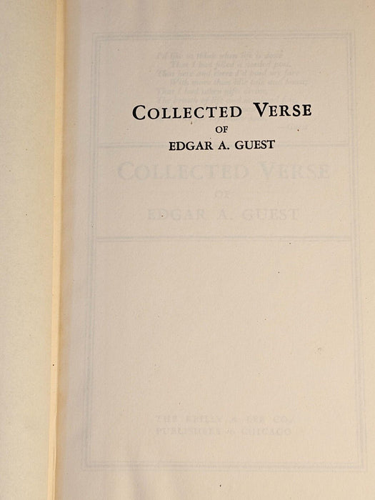 The collected verse of edgar guest/1946  937 p/ tight copy /