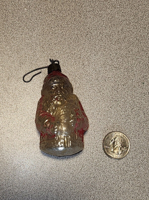 Vintage Glass Santa Christmas Ornament Decoration 1930's, Antiques, David's Antiques and Oddities