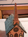 Wooden church/primitive 12 x17 /7 cardboard village houses/1930s as found, Antiques, David's Antiques and Oddities