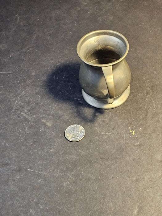 Pewter measure 1 gill hallmarked early 3" high 2 " diameter on the top, Antiques, David's Antiques and Oddities