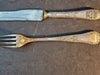 ww2 Jewish spoon fork and knife/ J. Farget/ silver plate/ Est Date 1940s/Poland, Antiques, David's Antiques and Oddities