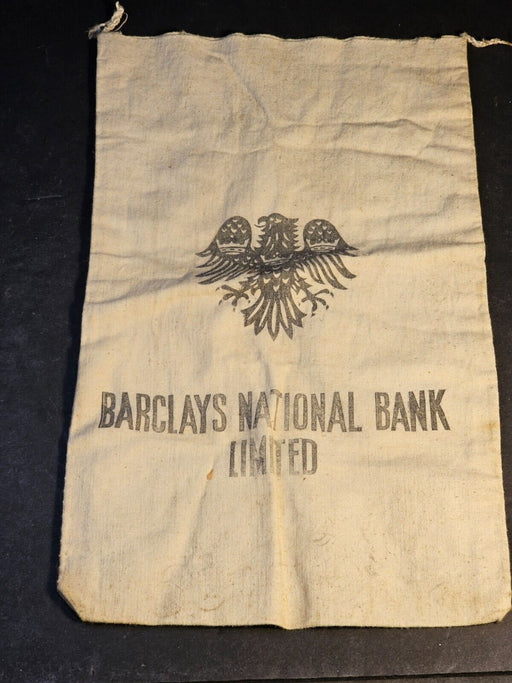 Bank bag Barclays 50yrs packed away/ great sha[e as found/8x14, Antiques, David's Antiques and Oddities