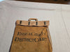 Essex county court house mail bad 1950s/60s 22x21 leather and canvas and rubber, Antiques, David's Antiques and Oddities