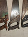 Old school hand saws total of 5 various ages/ great primitive look/, Antiques, David's Antiques and Oddities