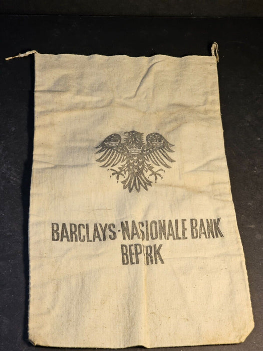 Bank bag Barclays 50yrs packed away/ great sha[e as found/8x14, Antiques, David's Antiques and Oddities