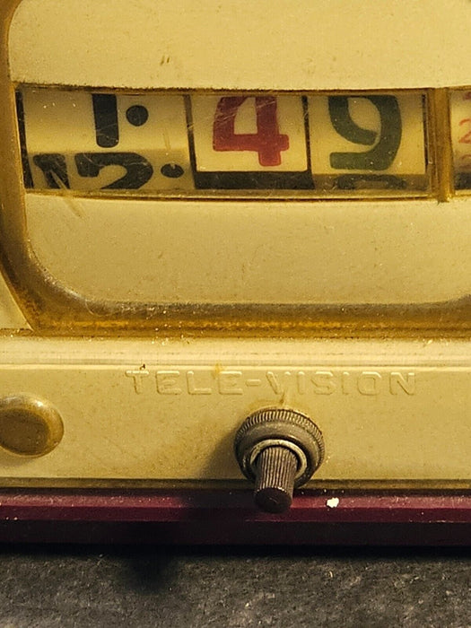 Numechron Tymeter Model 700 TV Model Clock/Tele-Vision clock is approx 3x5