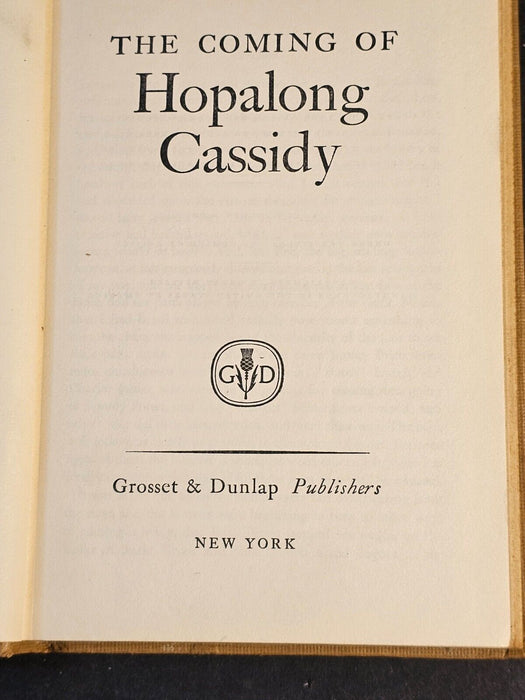 Hop along cassidy/inscribed on front end paper 1951/239p