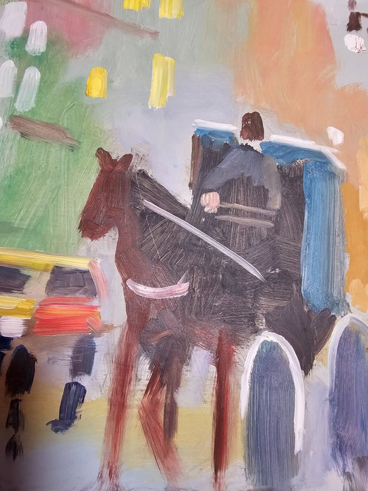 Title: Evening Carriage Ride  Artist: John Reilly  Medium: Oil on board  32x48, Antiques, David's Antiques and Oddities