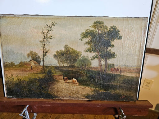 Title: 19th Century German Romantic Landscape Oil Painting by Ludwig Fuger, Antiques, David's Antiques and Oddities