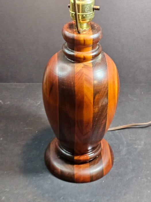 Beautiful wood Turned 1950s lamp needs shade 21" to top of shade, 6 " wide, Antiques, David's Antiques and Oddities