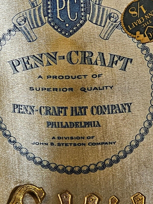 Black Durby Penn Craft hat company Philadelphia 6 1/8, Antiques, David's Antiques and Oddities