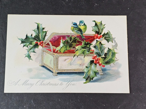 2 christmas cards by Raphael Tuck  early 1900's great colored lithography, Antiques, David's Antiques and Oddities