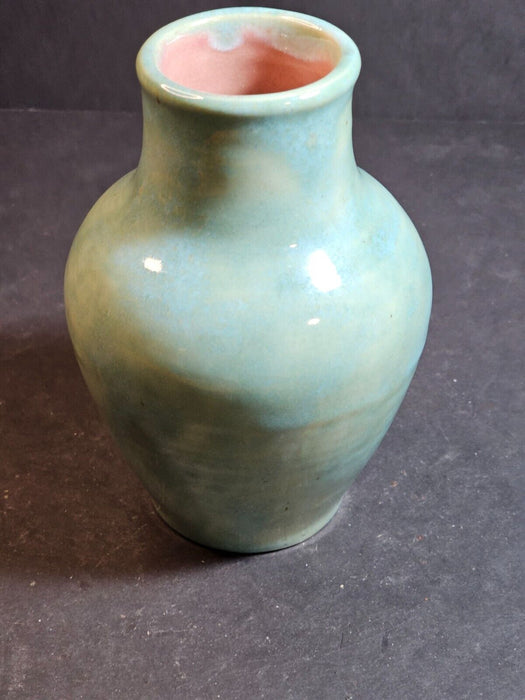 Pisgah Forest 6.5 " Green Blue Pottery Vase 1937, Antiques, David's Antiques and Oddities