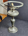 Pewter Oil lamp 1930s 14 " to rim of shade shade 7 " diameter. (no shade), Antiques, David's Antiques and Oddities