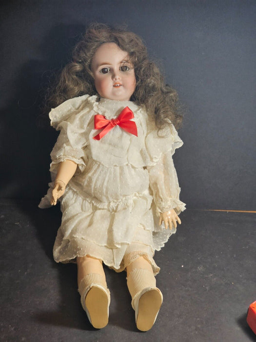 Bisque Doll 23 /22 " Marked G K Kestner/ Fully clothed nice wig perfect shape, Antiques, David's Antiques and Oddities