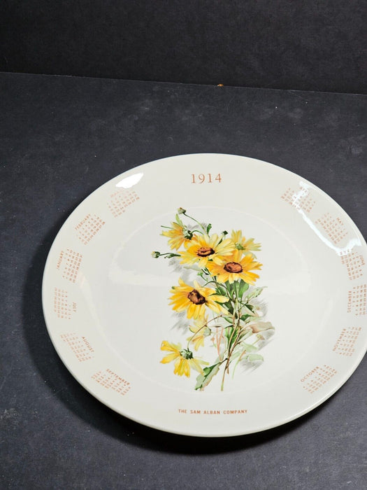 1914, calendar plate the alba company,10"diameter, Antiques, David's Antiques and Oddities
