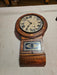 Awesome inlaid clock/28x10 /pendulum and key/front glass gone/superior clock co., Antiques, David's Antiques and Oddities