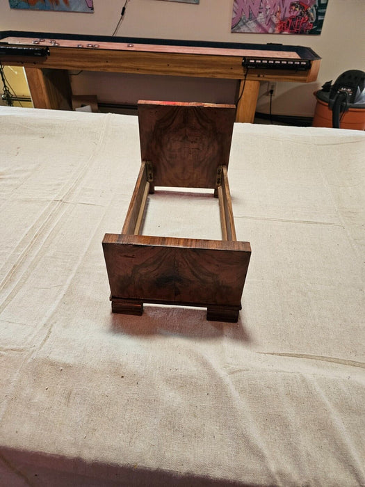 Art deco doll bed 10 x16 some veneer bubbled salesman sample ?