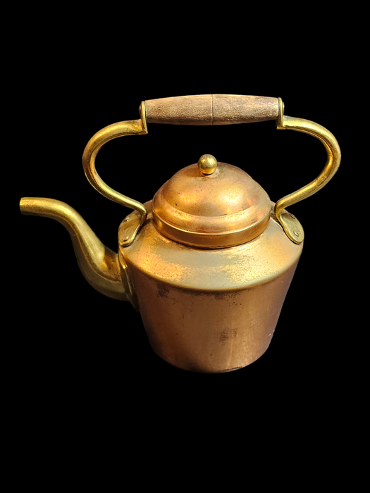 Copper and Brass Mid-Century Modern Tea Kettle Copper Ware, Antiques, David's Antiques and Oddities