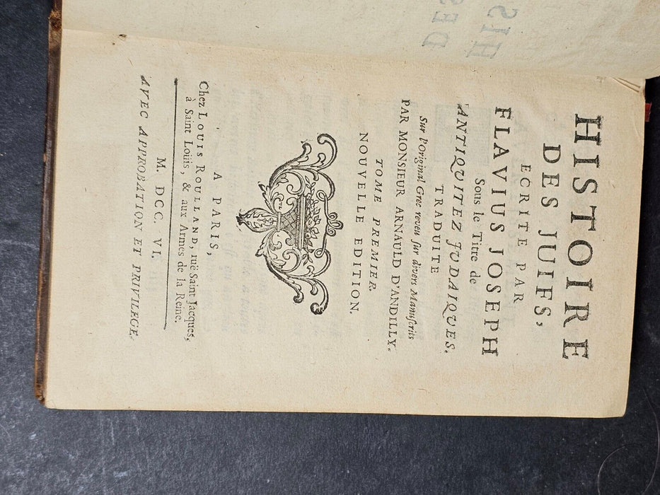 Rare 1706 French Edition of Flavius Josephus' "Jewish Antiquities" in 2 Volumes, Antiques, David's Antiques and Oddities