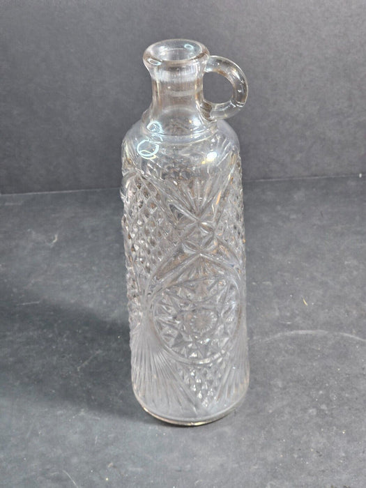 Pressed glass bottle 1930s  11.5 " intricate design Great display, Antiques, David's Antiques and Oddities