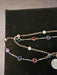 14" 1950s/1960s multi colored glass stone neckless/ nice presentation, Antiques, David's Antiques and Oddities