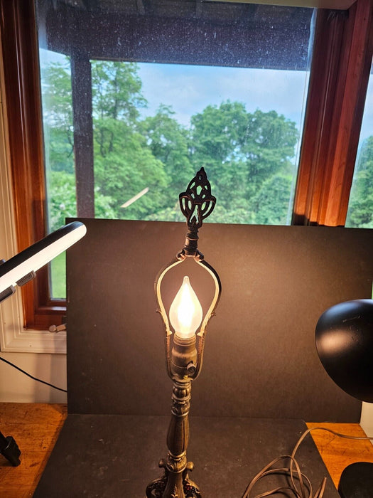 Outstanding 1920s table lamp/22 " cast and decorated still works/ needs a shade/, Antiques, David's Antiques and Oddities