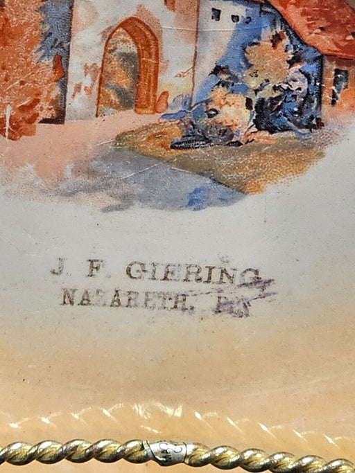Nazareth Pa plate, J.F. Giering 8.25 " diameter, American china company, Antiques, David's Antiques and Oddities
