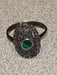 Vintage Marcasite and Green Onyx Sterling Silver Ring, Size 7.75, Imported from, Antiques, Uncategorized, David's Antiques and Oddities