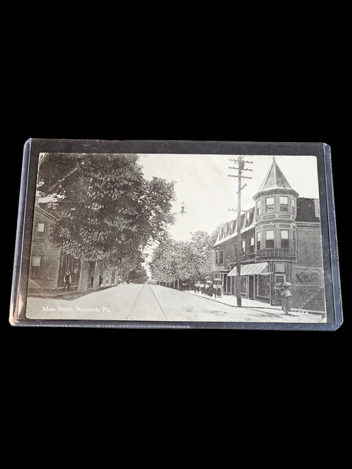 Nazareth Pa Postcard Mainstreet early 1900s divided back, Antiques, David's Antiques and Oddities