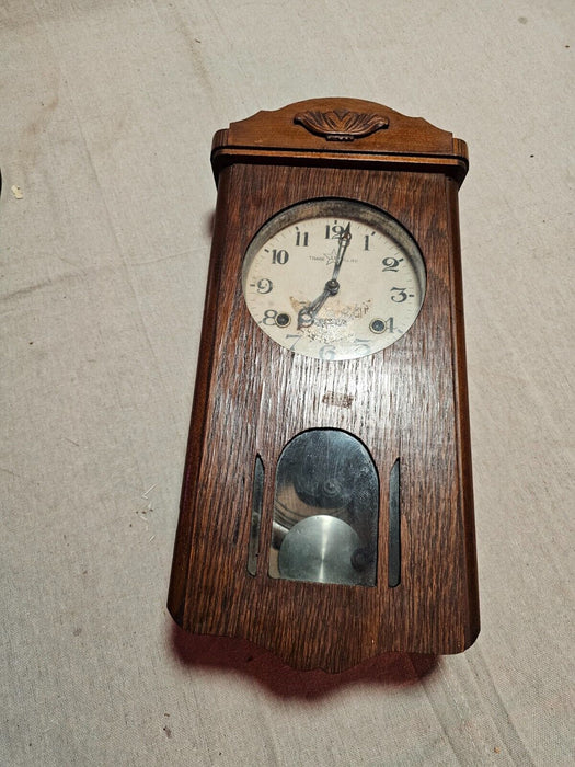Clock Star AK/ 10 x19/ as found /pendulum and key/for use or parts, Antiques, David's Antiques and Oddities